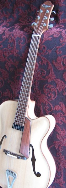 Maple and Sitka jazz guitar, a la natural
